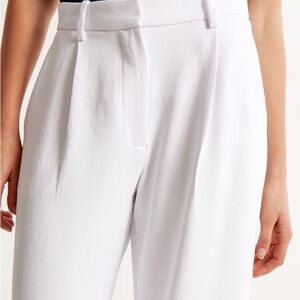 Abercrombie & Fitch Elegant White Ultra Wide-Leg Pants